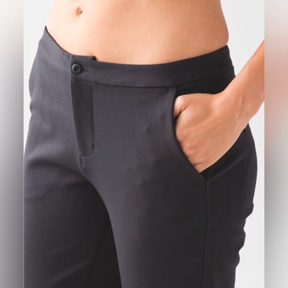 Lululemon City Trek Athleisure Office Casual Slim Trouser In Ponte Black Sz 2 - Picture 3 of 16